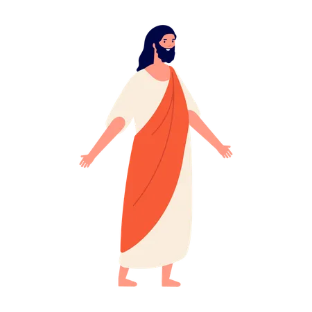 Jesus Christ Stands  Illustration