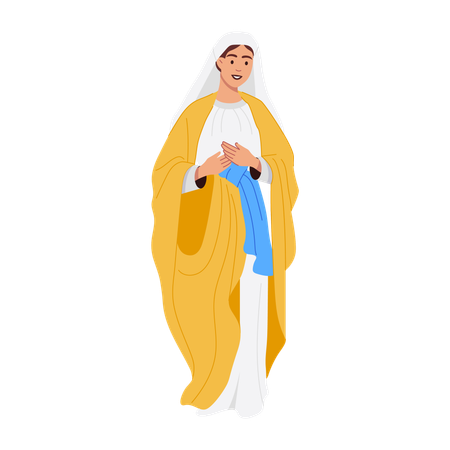 Jesus Christus Mutter  Illustration