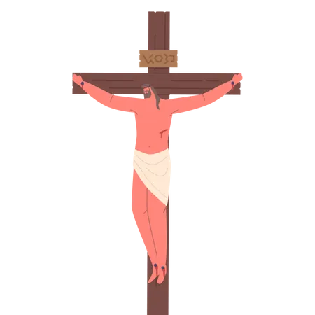 Jesus Crucifixion Pivotal Event In Christian History Symbolizing His Sacrifice And Redemption It Involved His Crucifixion On A Cross Fulfilling Prophecies And Bringing Salvation To Believers Illustration