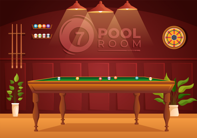 Jeu de billard  Illustration