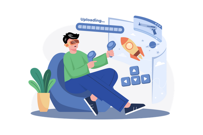 Jeu de réalité virtuelle  Illustration