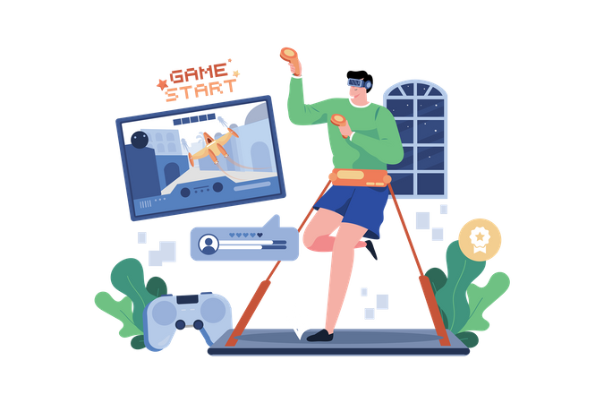 Jeu de réalité virtuelle  Illustration