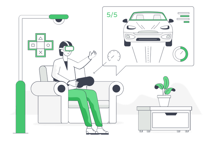 Jeu de réalité virtuelle  Illustration