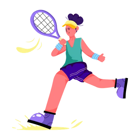 Jeu de tennis  Illustration