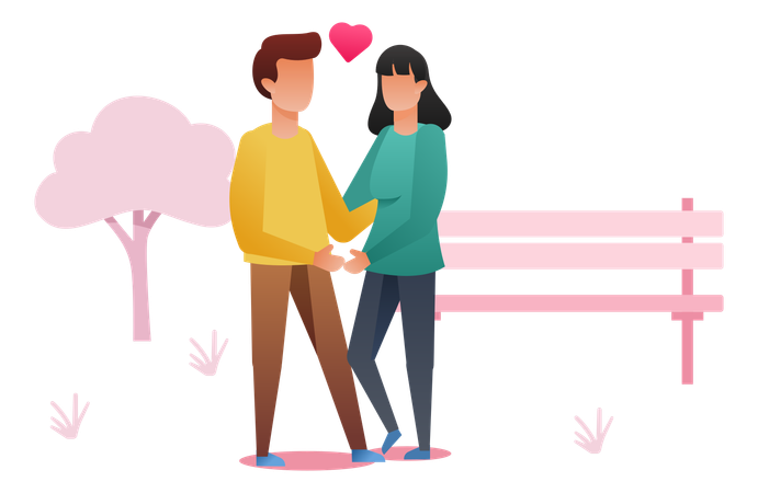 Jeune couple  Illustration