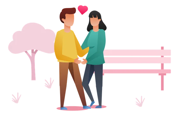 Jeune couple  Illustration