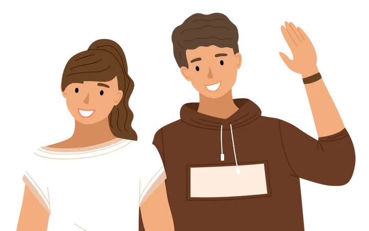 Jeune couple  Illustration