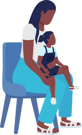 Jeune femme avec enfant  Illustration