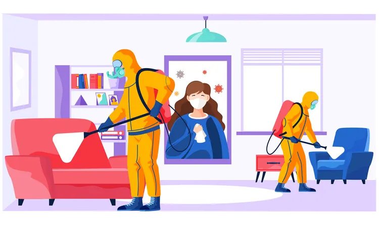 Une jeune femme avec un sac marche dans une pièce  Illustration