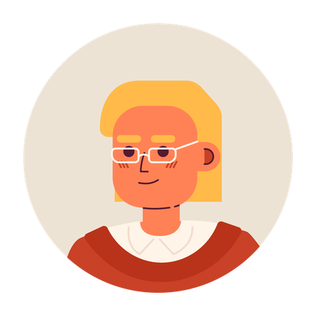 Jeune femme blonde à lunettes  Illustration