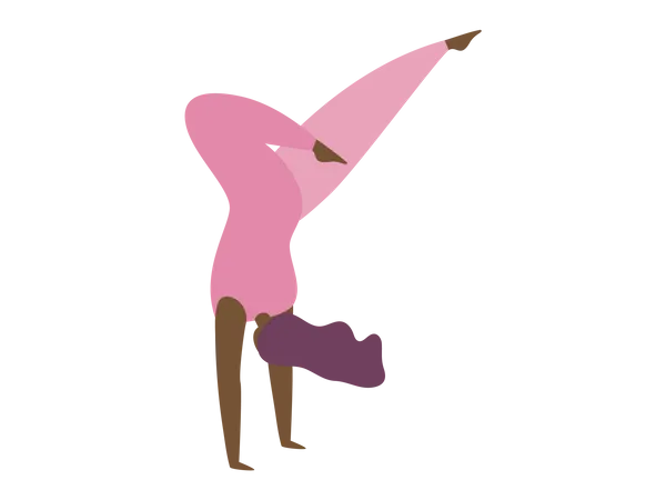 Jeune femme faisant du yoga  Illustration