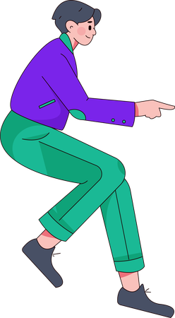 Jeune fille montrant quelque chose  Illustration
