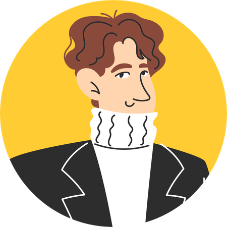 Jeune homme asiatique moderne  Illustration