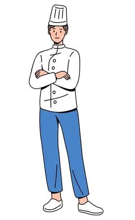 Jeune chef masculin  Illustration