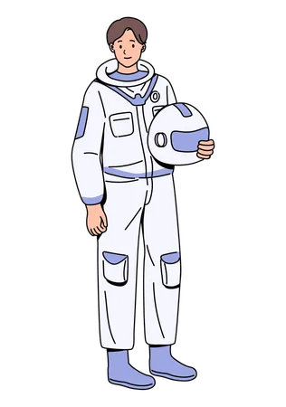 Jeune astronaute masculin  Illustration