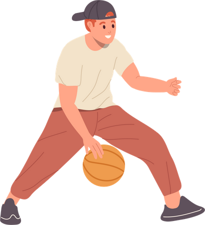 Jeune basketteur  Illustration