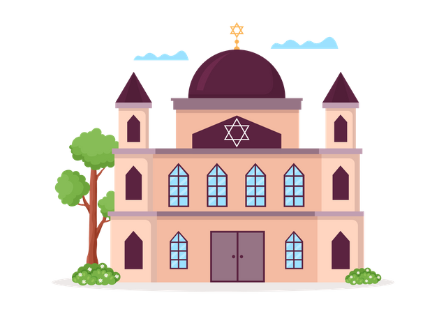 Jew Worship Place  Illustration