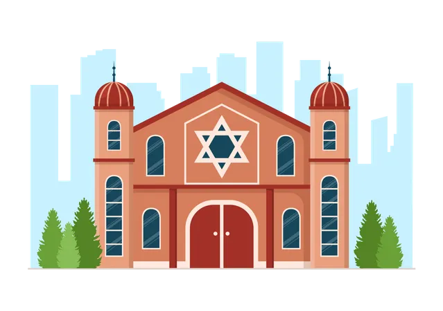 Jew worship place  Illustration