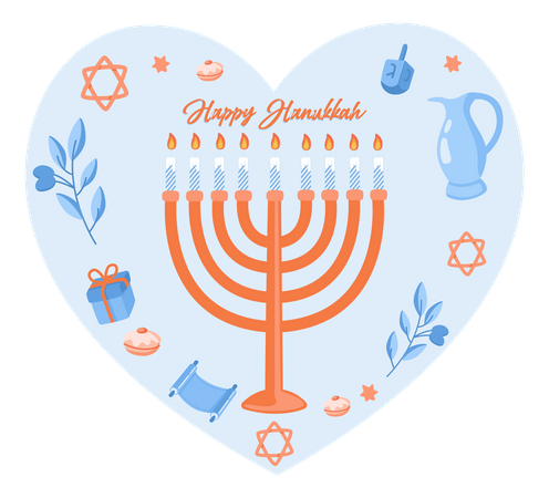 Jewish holiday hanukkah  Illustration