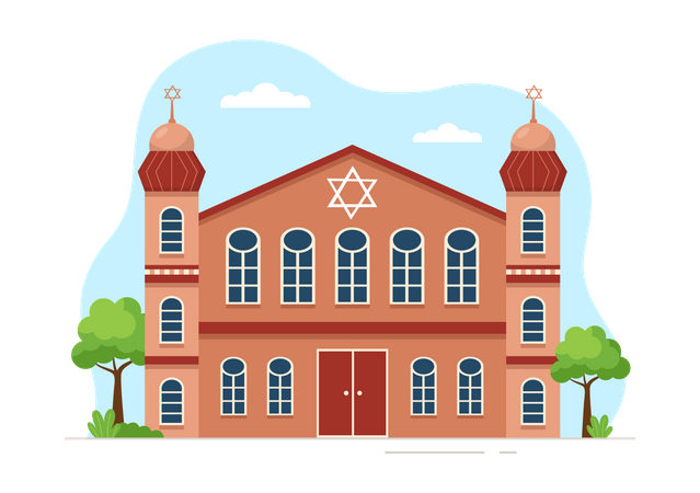 Jewish Temple Illustration