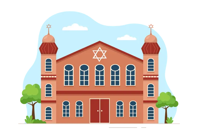 Jewish Temple Illustration