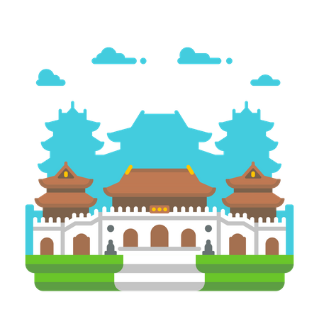 Jingan Temple  イラスト