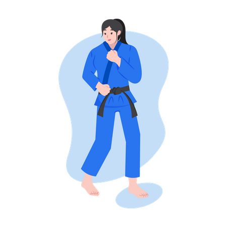 Artes marciales jiu-jitsu  Ilustración