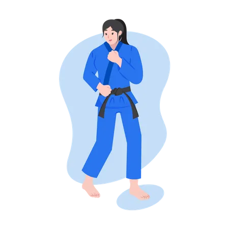 Artes marciales jiu-jitsu  Ilustración