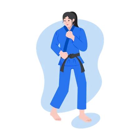 Arts martiaux jiu jitsu  Illustration