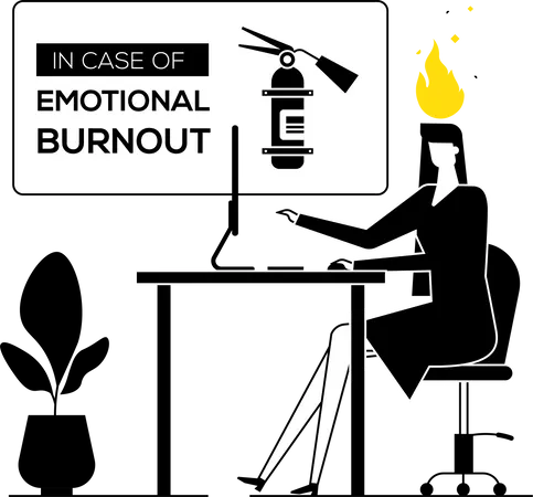 Job burnout Illustration