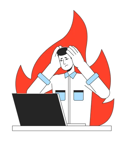 Job burnout  Illustration