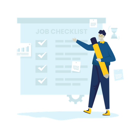 Job checklist Illustration