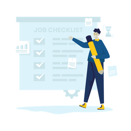 Job-Checkliste  Illustration