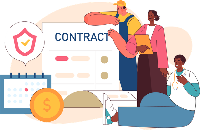 Job contract  Illustration