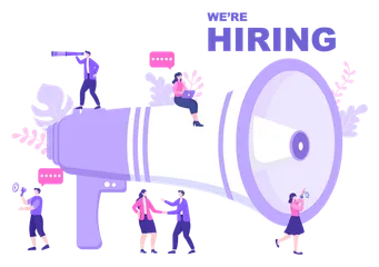 Job Hiring And Online Recruitment Illustration Pack