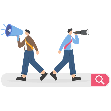 Job hiring and online recruitment  Illustration