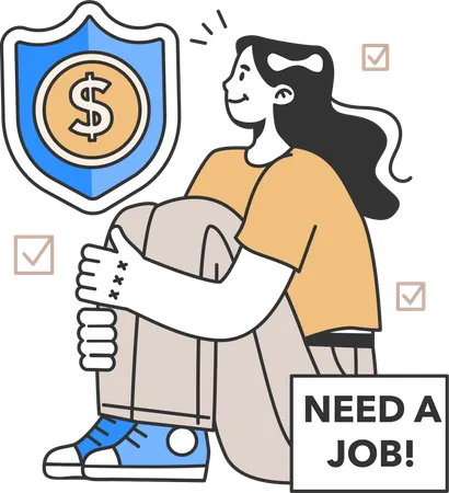 Job Insurance  Illustration