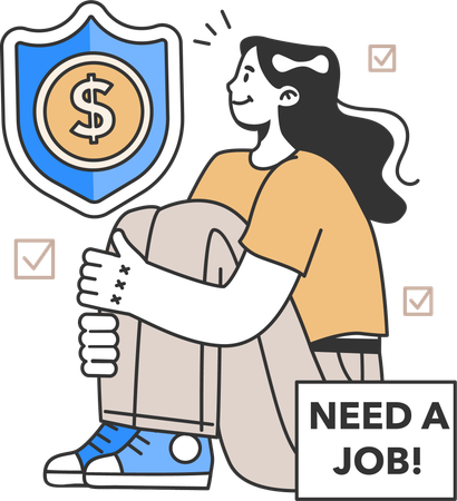 Job Insurance  Illustration