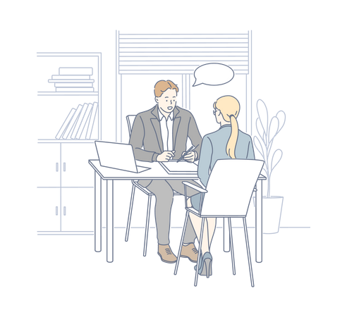 Job interview  Illustration