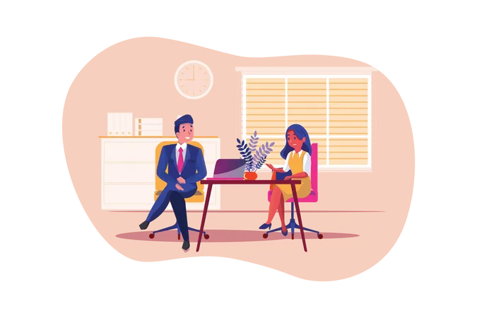 Job interview  Illustration