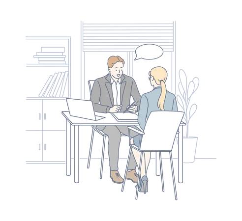 Job interview  Illustration