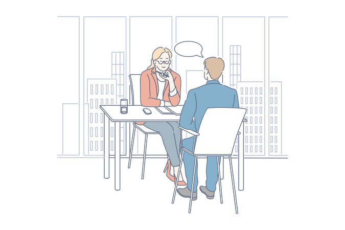 Job Interview  Illustration