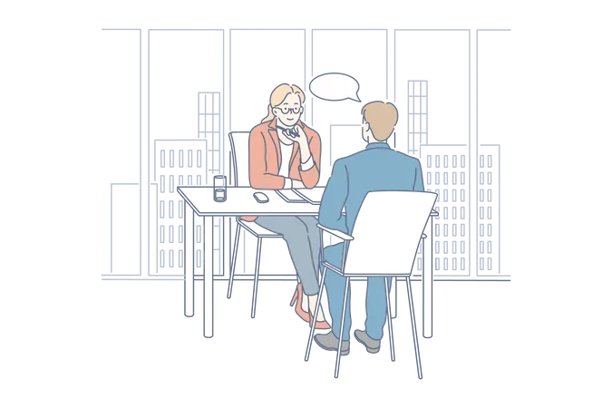 Job Interview  Illustration