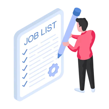 Job List  Illustration