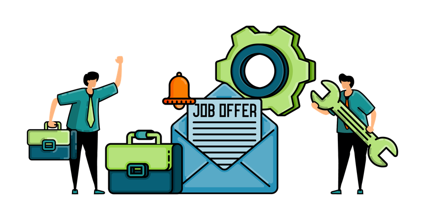 Job Offer email  Illustration