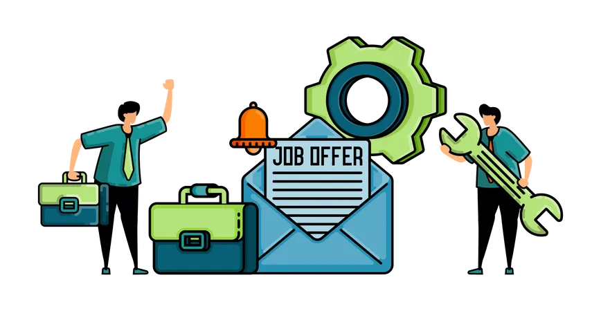 Job Offer email  Illustration