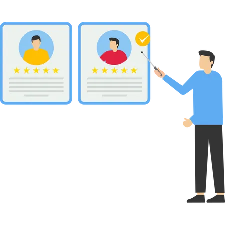 Job Recruitment Process Concept HR Managers Search For New Hires Read C Vs And Provide Job Candidate Reviews Characters Applying For A Job Position Vector Illustration Illustration