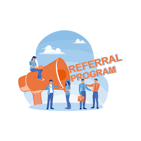 Job referral program  Illustration