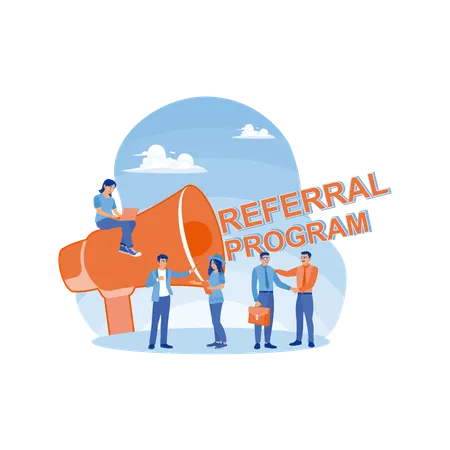 Job referral program  Illustration