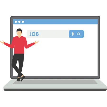 Recruitment Concept Job Search On Internet Illustration